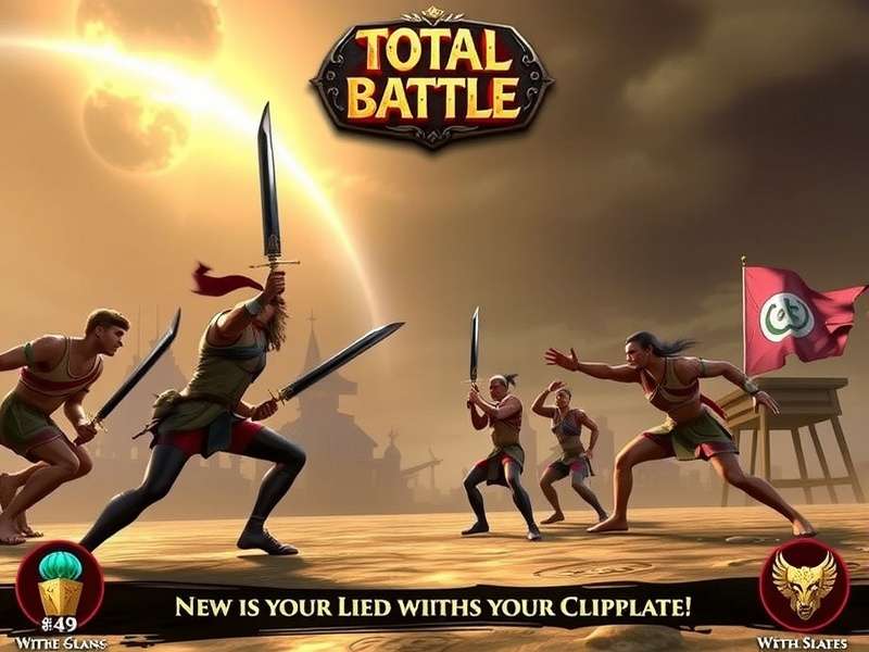Total Battle लॉगिन स्क्रीन का स्क्रीनशॉट ईमेल और पासवर्ड फ़ील्ड दिखाते हुए