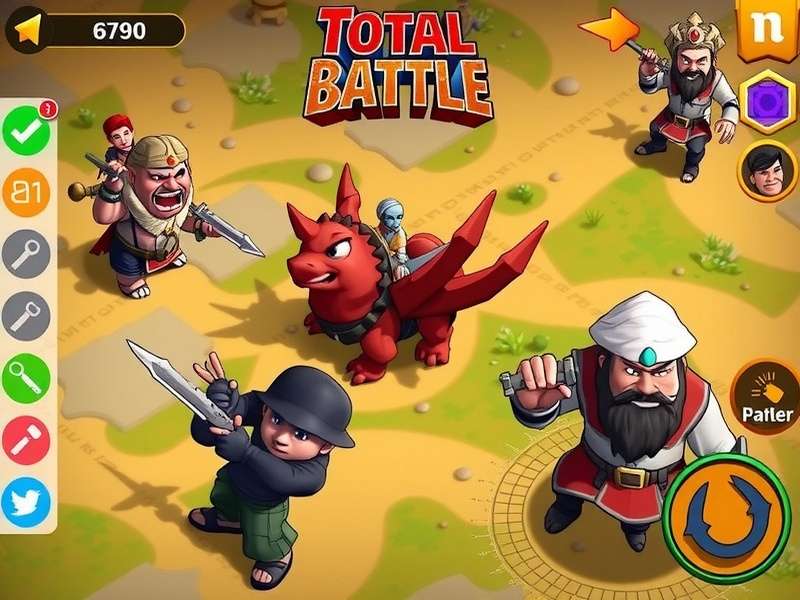 Total Battle Game Login Screen on Mobile and PC