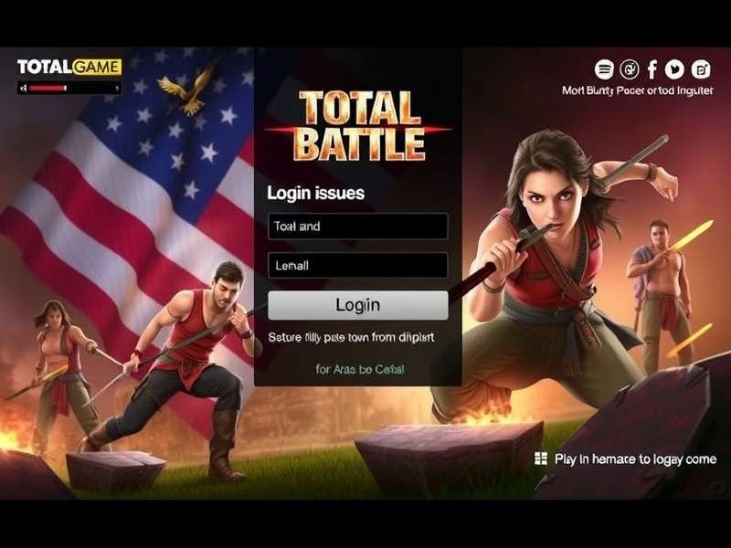 Total Battle लॉगिन त्रुटि स्क्रीन