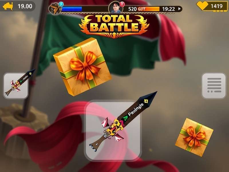 Total Battle Daily Gifts Interface showing various reward options