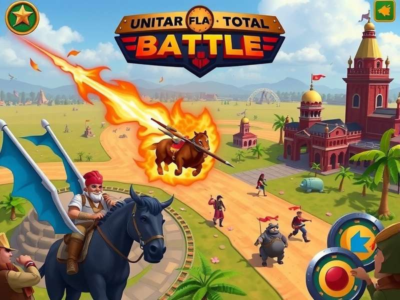 Total Battle Game रणनीति इंटरफ़ेस दिखाते हुए