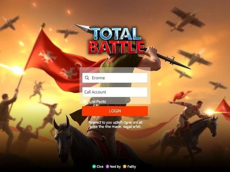 Total Battle लॉगिन पेज का हिंदी इंटरफ़ेस
