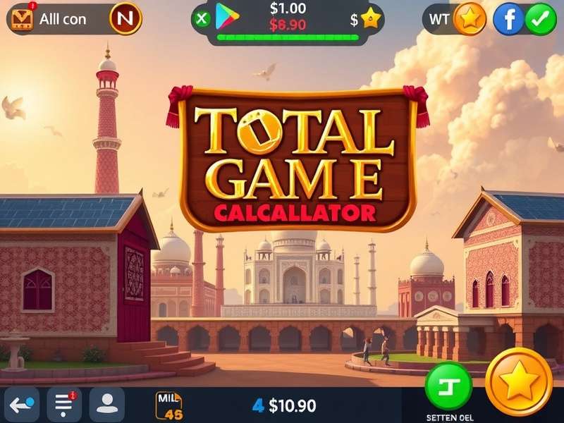 टोटल बैटल ऑनलाइन कैलकुलेटर इंटरफ़ेस दिखाता हुआ चित्र