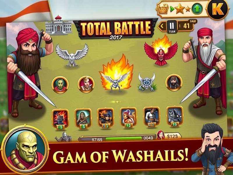 टोटल बैटल गेम का रणनीतिक मानचित्र दिखाती तस्वीर