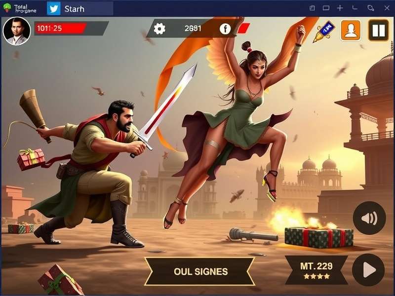 Total Battle गेम में उपहार प्राप्त करने के तरीके दिखाता हुआ बैनर