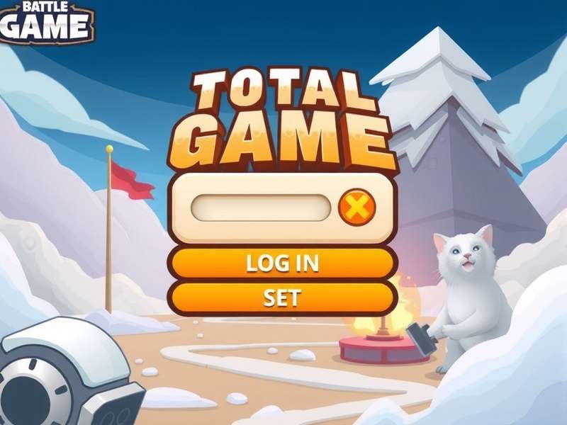 Total Battle Game Login Screen showcasing interface