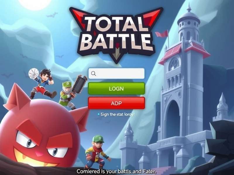 Total Battle Login Screen on Multiple Devices