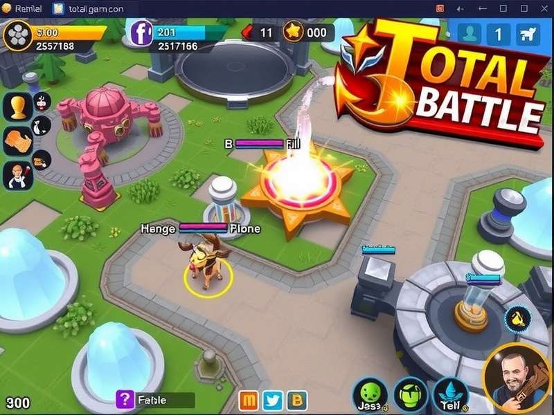 Total Battle Online Game Login Screen Interface