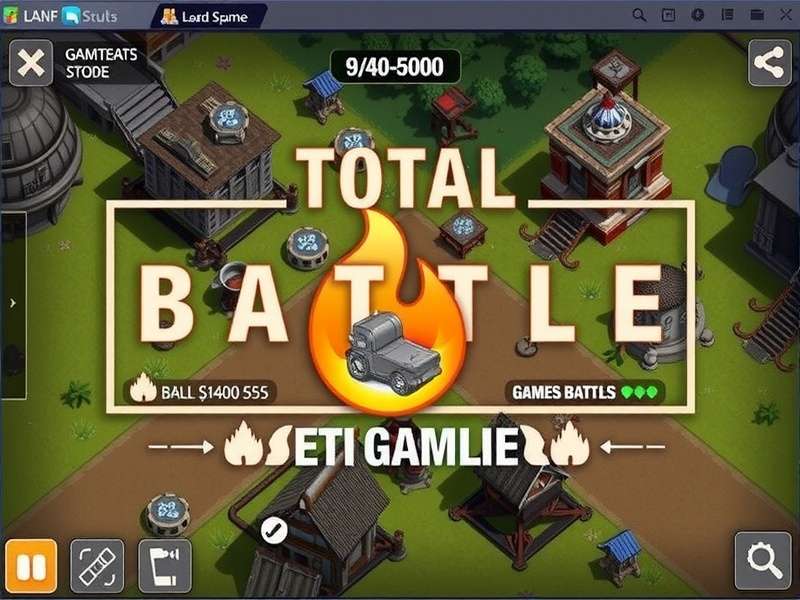 Total Battle Zaloguj Screen showing login and empire management interface