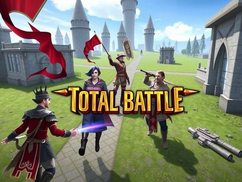 Total Battle gameplay showing war strategy interface with troops and resources