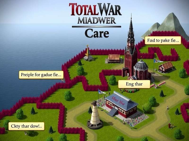 Strategic overview map of the New Total War Game showcasing diverse factions and territories