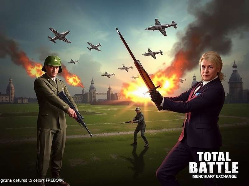 Strategic war game map with miniature soldiers representing Total Battle mercenary planning