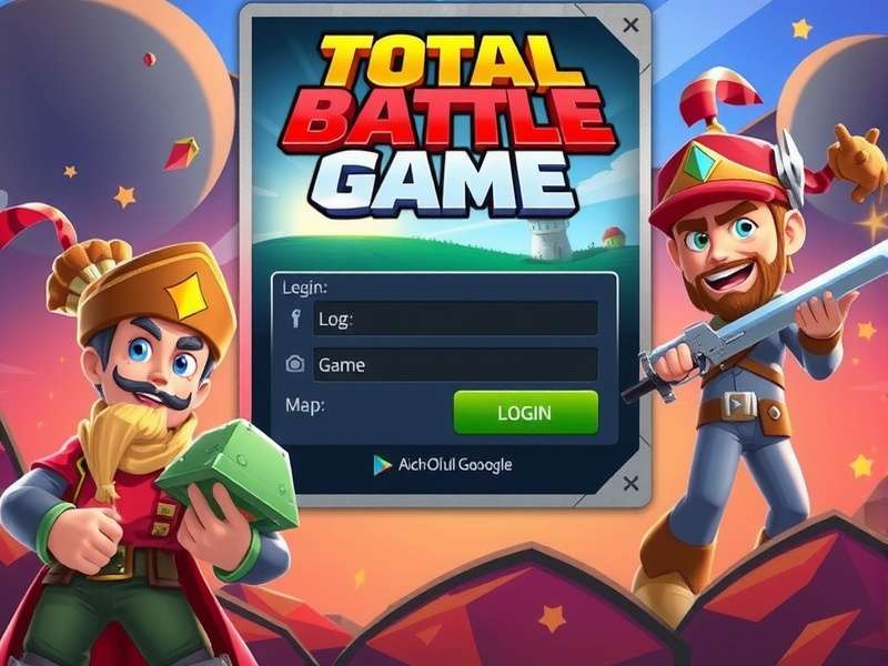 Total Battle Game Login dashboard showing command centre and Indian region settings