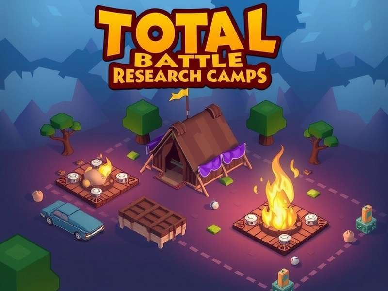 Total Battle Research Camp with advanced tech tree and laboratory interface