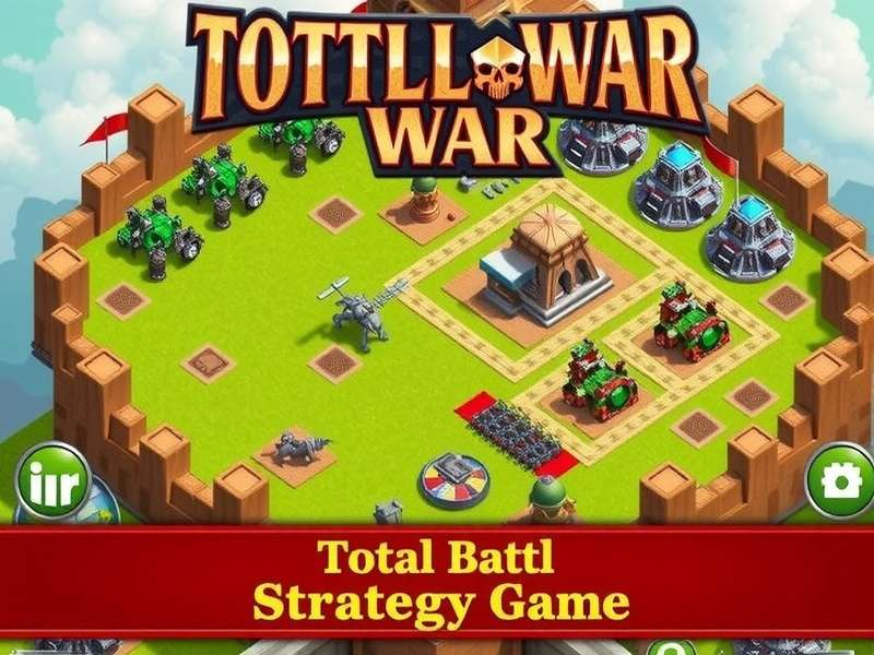 Total Battle War Strategy Game battlefield overview with soldiers and castles