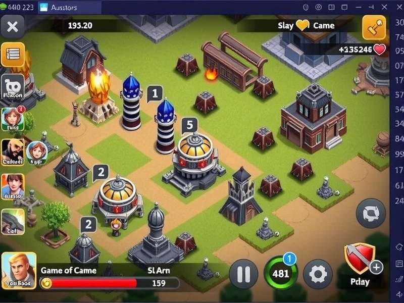 Total Battle epic strategy game battlefield with warriors and castles