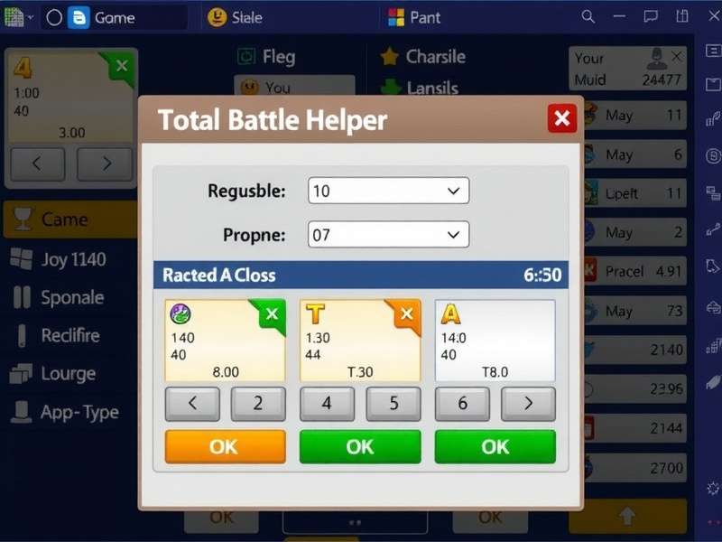 Total Battle Helper Calculator dashboard showing troop optimisation and research camp interface